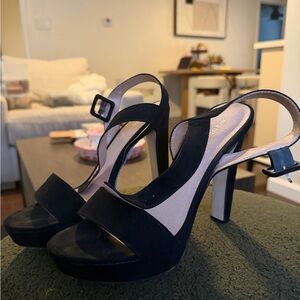 Madden Girl Black Strappy Heels